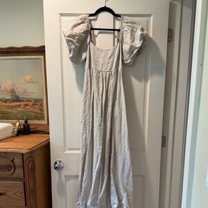 Linen Maxi Biege Dress